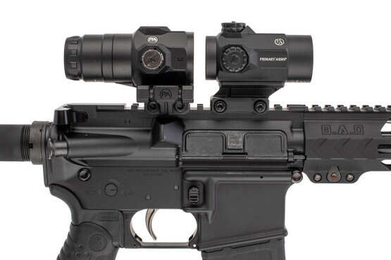PA SLx Magnifier Mount attached to a rifle